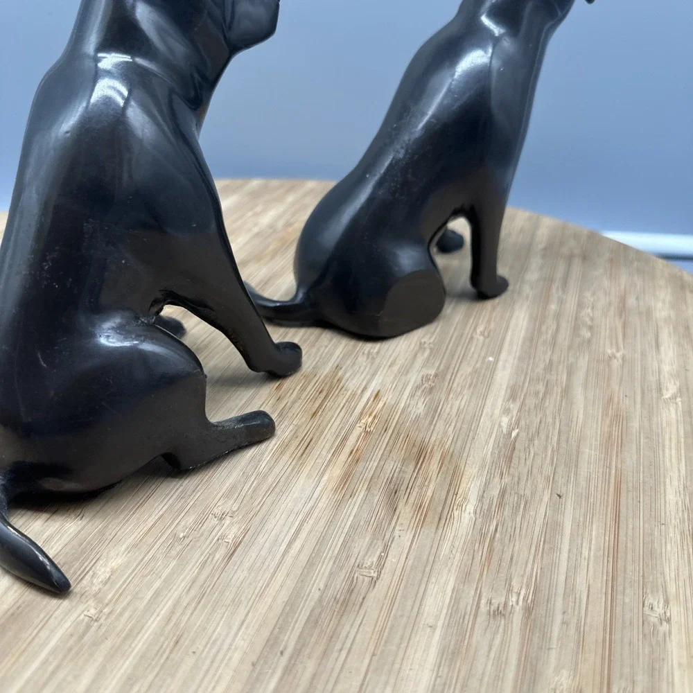 Restoration Hardware Cast Brass/Bronze Labrador Dog Retriever Bookends Sculpture